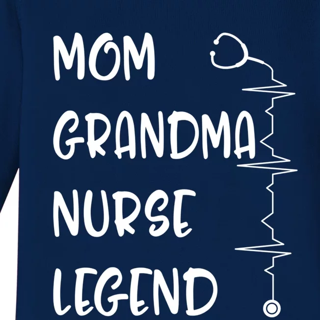 Nurses Week Mom Grandma Nurse Legend Mothers Day Retiret Great Gift Baby Long Sleeve Bodysuit