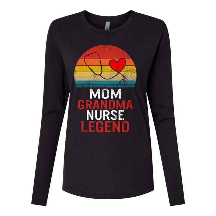 Nurses Week Mom Grandma Nurse Legend Mothers Day Retiret Gift Womens Cotton Relaxed Long Sleeve T-Shirt