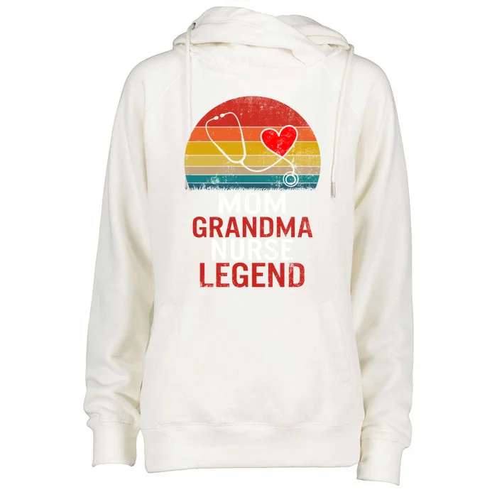 Nurses Week Mom Grandma Nurse Legend Mothers Day Retiret Gift Womens Funnel Neck Pullover Hood