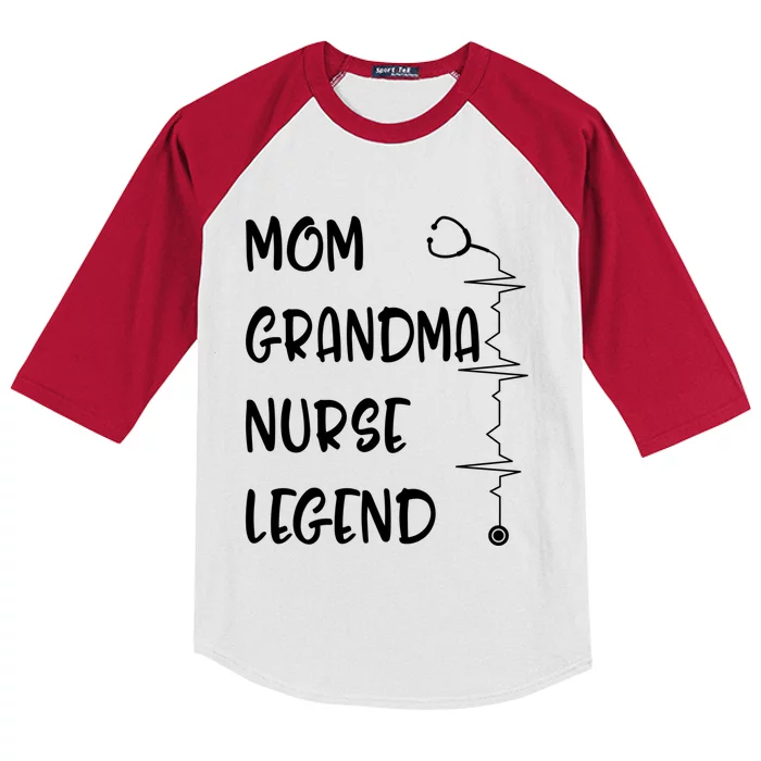 Nurses Week Mom Grandma Nurse Legend Mothers Day Retiret Gift Kids Colorblock Raglan Jersey