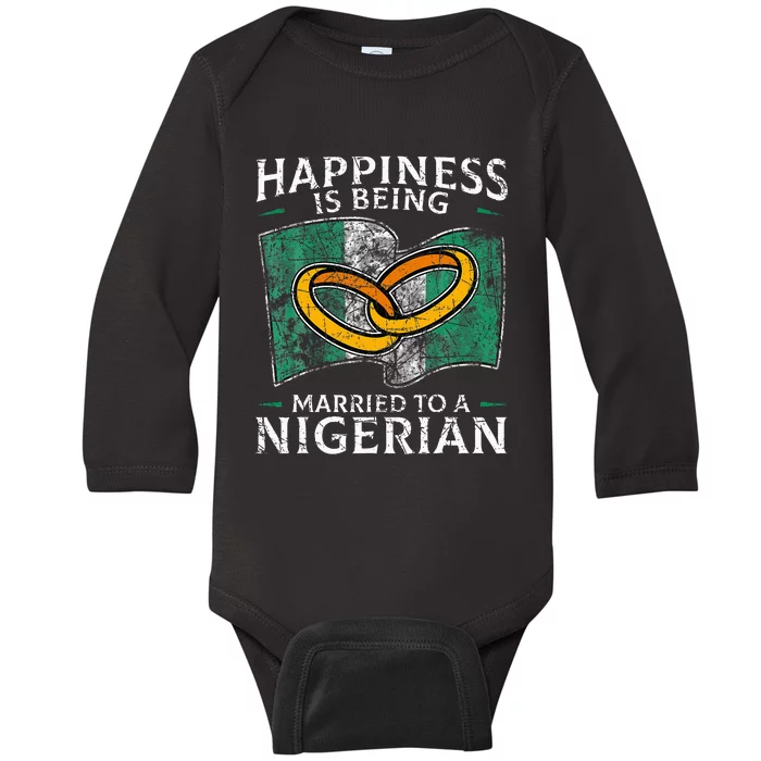 Nigerian Wedding Nigeria Marriage Root Flag Married Baby Long Sleeve Bodysuit