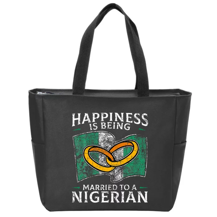 Nigerian Wedding Nigeria Marriage Root Flag Married Zip Tote Bag