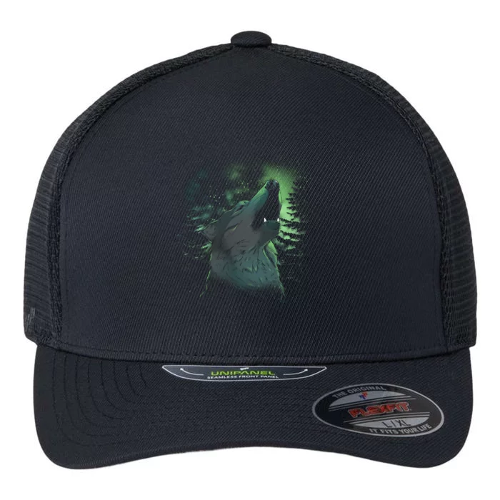 Night Wolf Flexfit Unipanel Trucker Cap