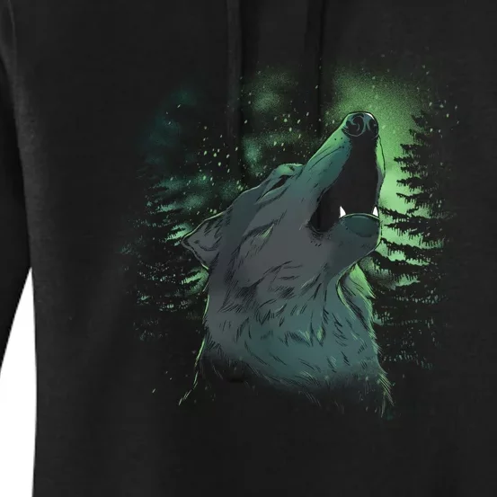 Night Wolf Women's Pullover Hoodie