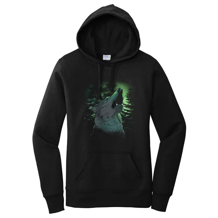 Night Wolf Women's Pullover Hoodie