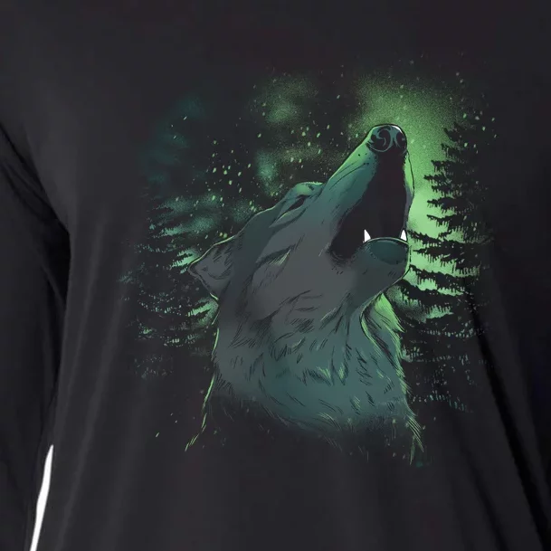 Night Wolf Cooling Performance Long Sleeve Crew