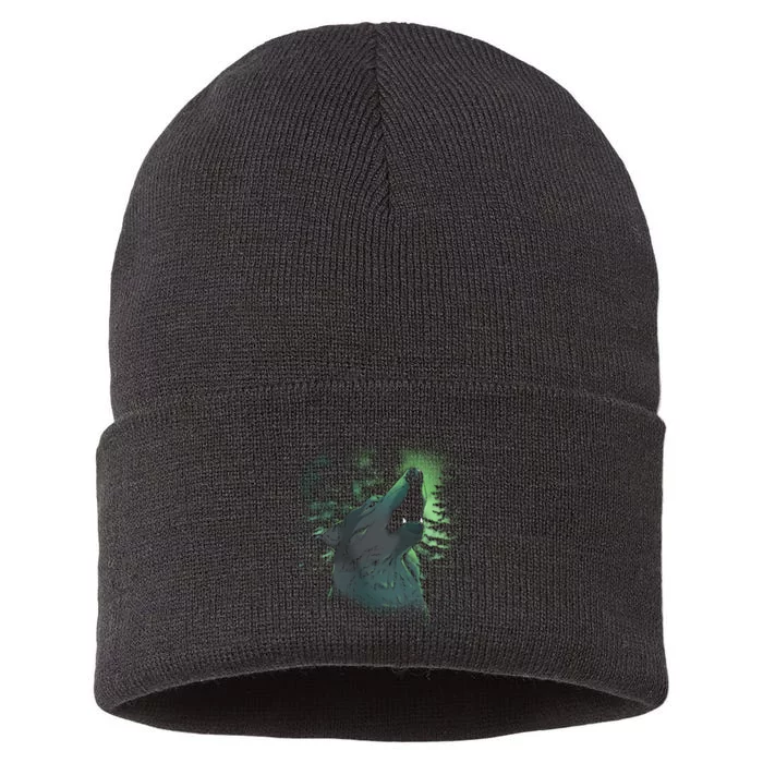 Night Wolf Sustainable Knit Beanie