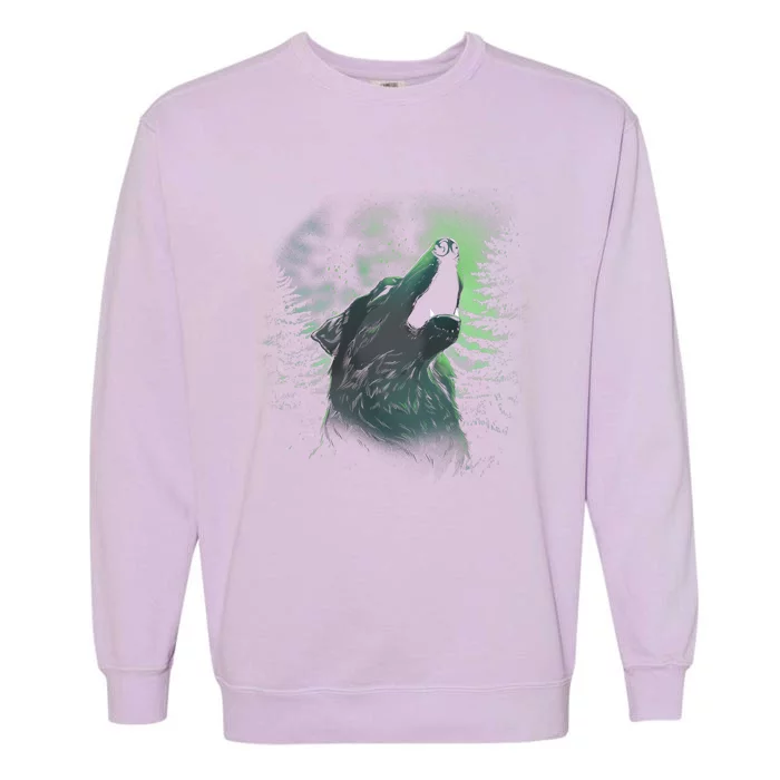 Night Wolf Garment-Dyed Sweatshirt