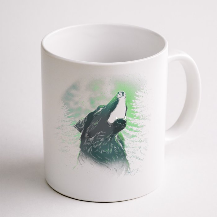 Night Wolf Front & Back Coffee Mug