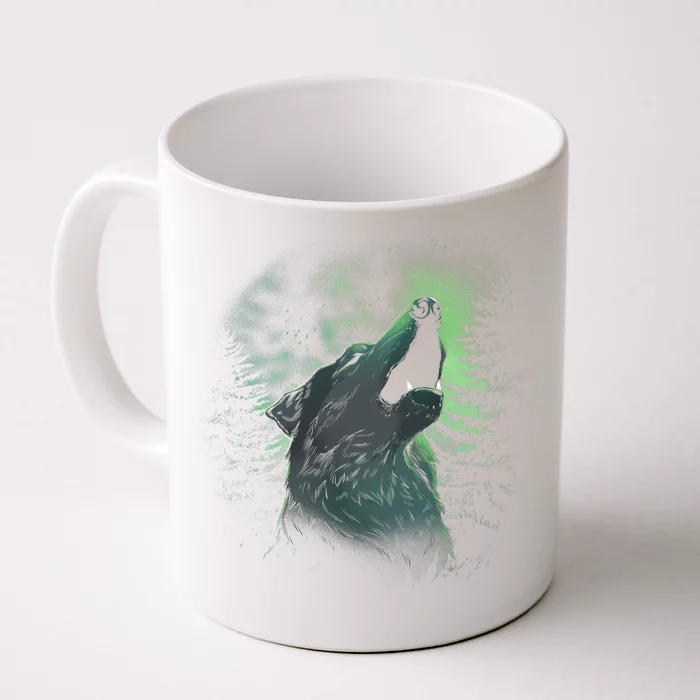 Night Wolf Front & Back Coffee Mug