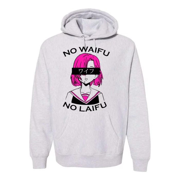 No Waifu No Laifu Anime Manga Girl Cute Premium Hoodie