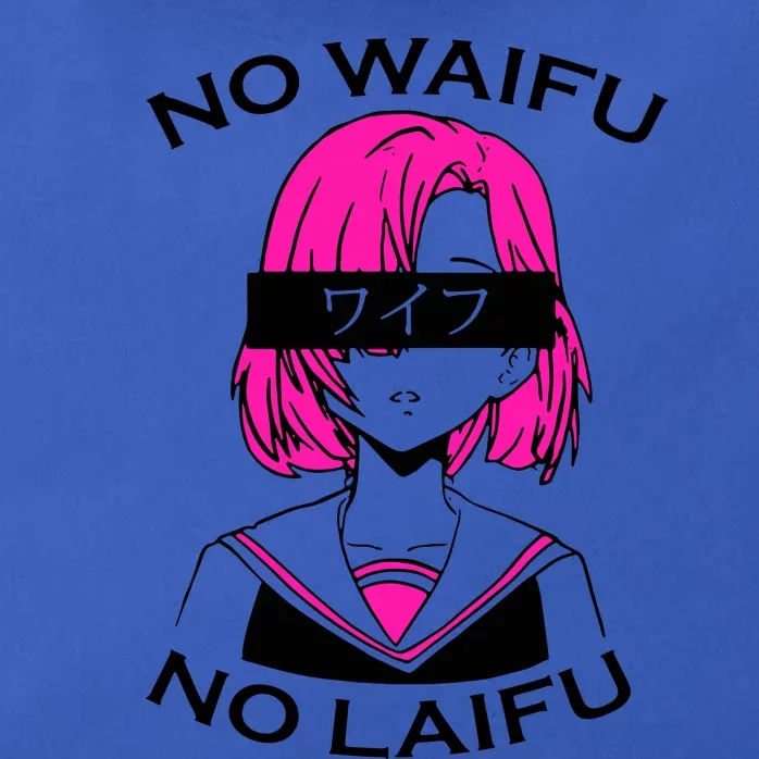 No Waifu No Laifu Anime Manga Girl Cute Zip Tote Bag