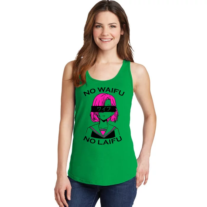 No Waifu No Laifu Anime Manga Girl Cute Ladies Essential Tank