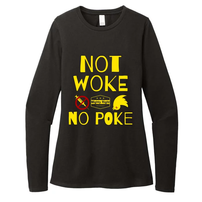 Not Woke, No Poke Womens CVC Long Sleeve Shirt