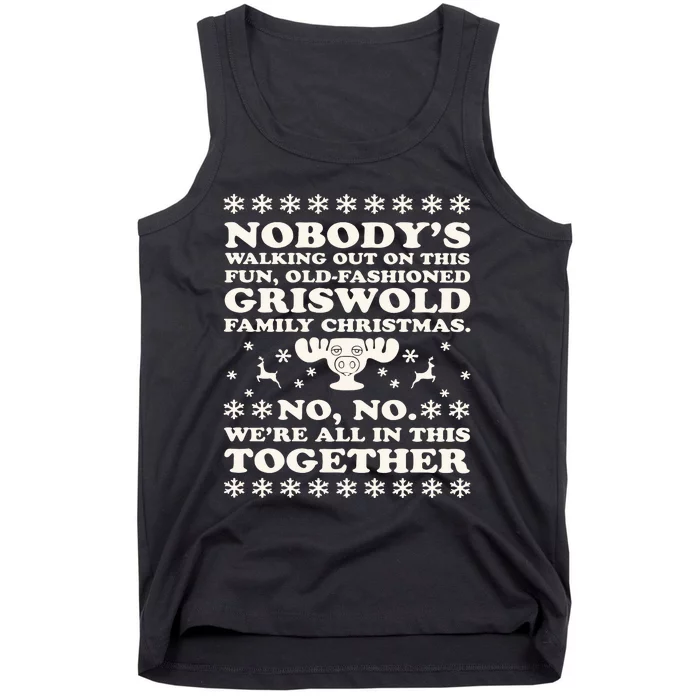 Nobodys Walking Out On This Fun Oldfashioned Family Christmas Tank Top