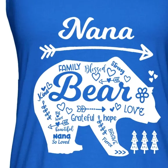 Nana Words Of Love Bear With Doodle Graphics Grandma Funny Gift Ladies Essential Flowy Tank