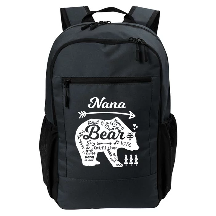 Nana Words Of Love Bear With Doodle Graphics Grandma Funny Gift Daily Commute Backpack