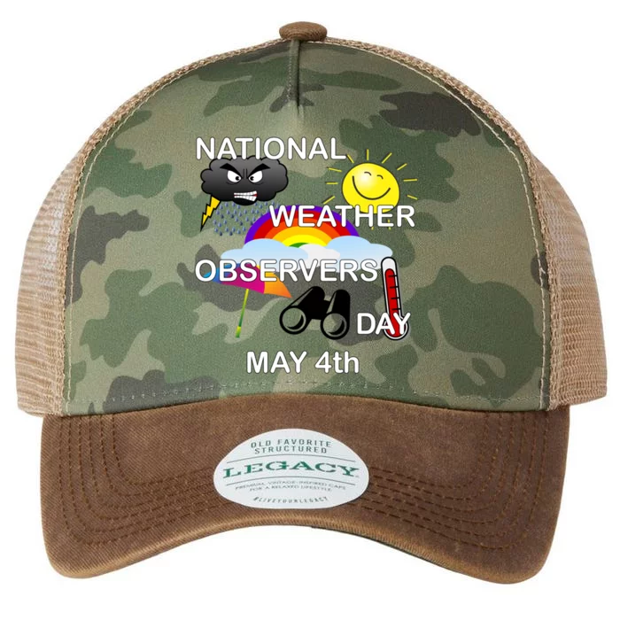 National Weather Observers Day Gift Legacy Tie Dye Trucker Hat