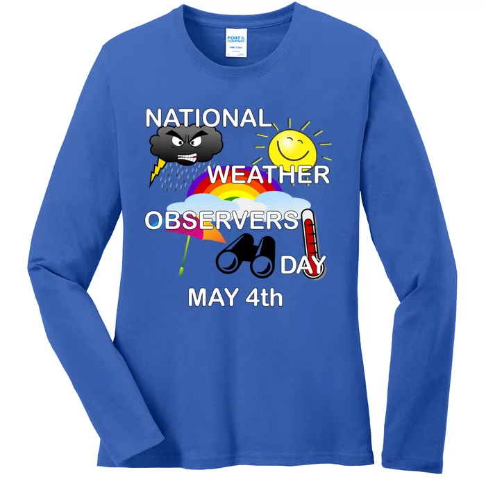 National Weather Observers Day Gift Ladies Long Sleeve Shirt