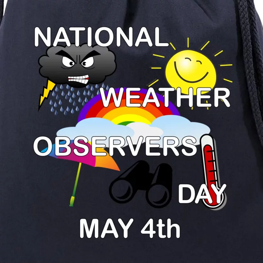 National Weather Observers Day Gift Drawstring Bag