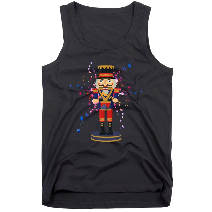 Nutcracker Watercolor Paint Splatter Tank Top