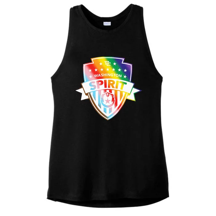 Nwsl Washington Spirit Pride Crest Ladies Tri-Blend Wicking Tank