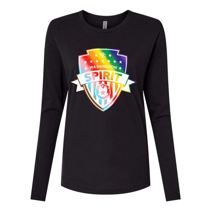 Nwsl Washington Spirit Pride Crest Womens Cotton Relaxed Long Sleeve T-Shirt