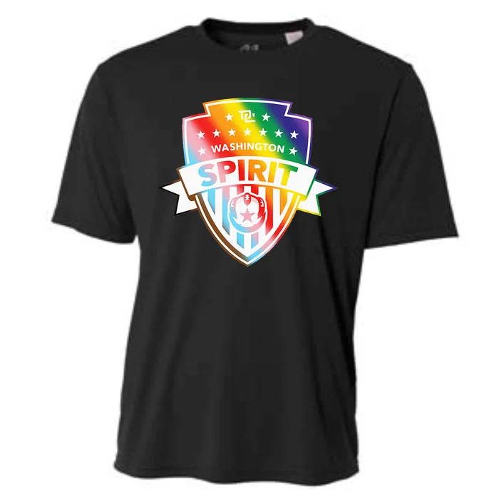 Nwsl Washington Spirit Pride Crest Cooling Performance Crew T-Shirt