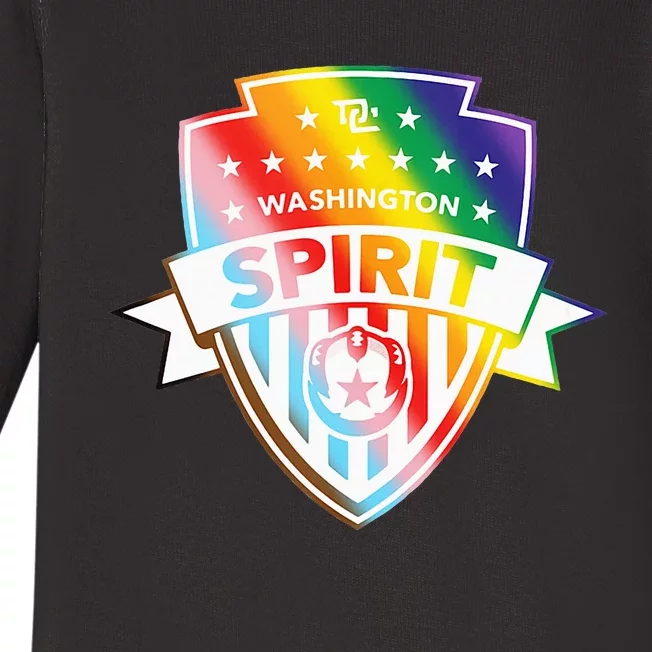 Nwsl Washington Spirit Pride Crest Baby Long Sleeve Bodysuit