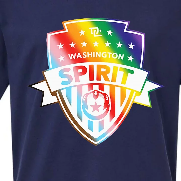 Nwsl Washington Spirit Pride Crest Sueded Cloud Jersey T-Shirt