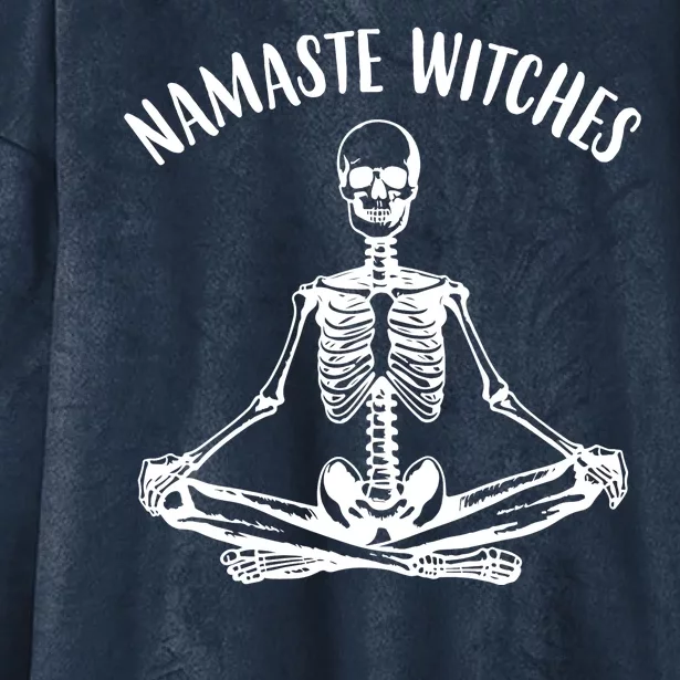 Namaste Witches Skeleton Halloween Yoga Hooded Wearable Blanket