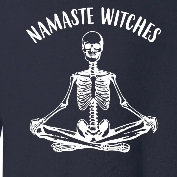 Namaste Witches Skeleton Halloween Yoga Toddler Sweatshirt