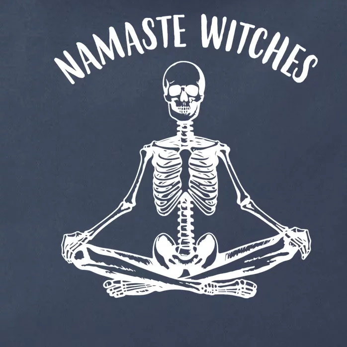 Namaste Witches Skeleton Halloween Yoga Zip Tote Bag