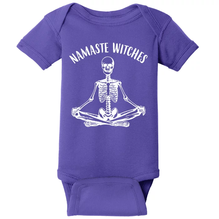 Namaste Witches Skeleton Halloween Yoga Baby Bodysuit