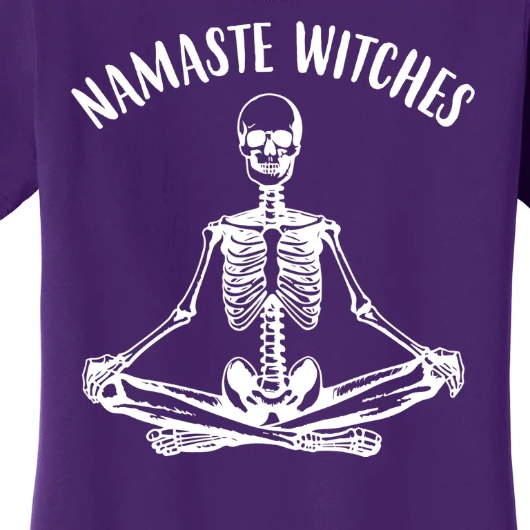 Namaste Witches Skeleton Halloween Yoga Women's T-Shirt