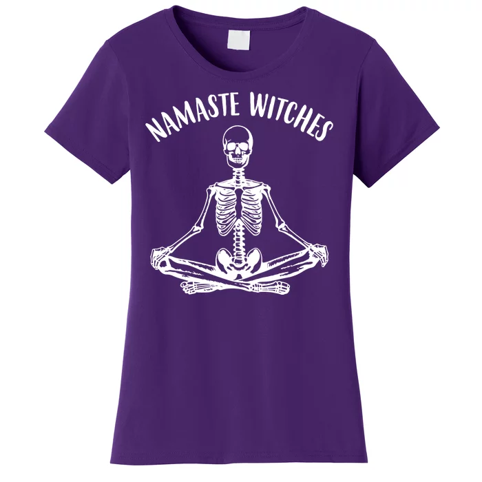 Namaste Witches Skeleton Halloween Yoga Women's T-Shirt