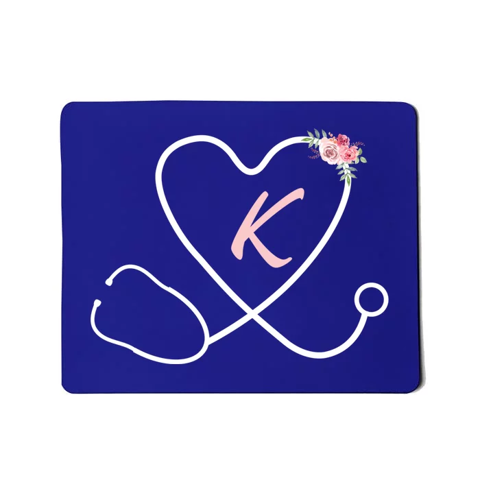 Nurse With Stethoscope Flower Nursing Rn Registered Nurse Gift Mousepad