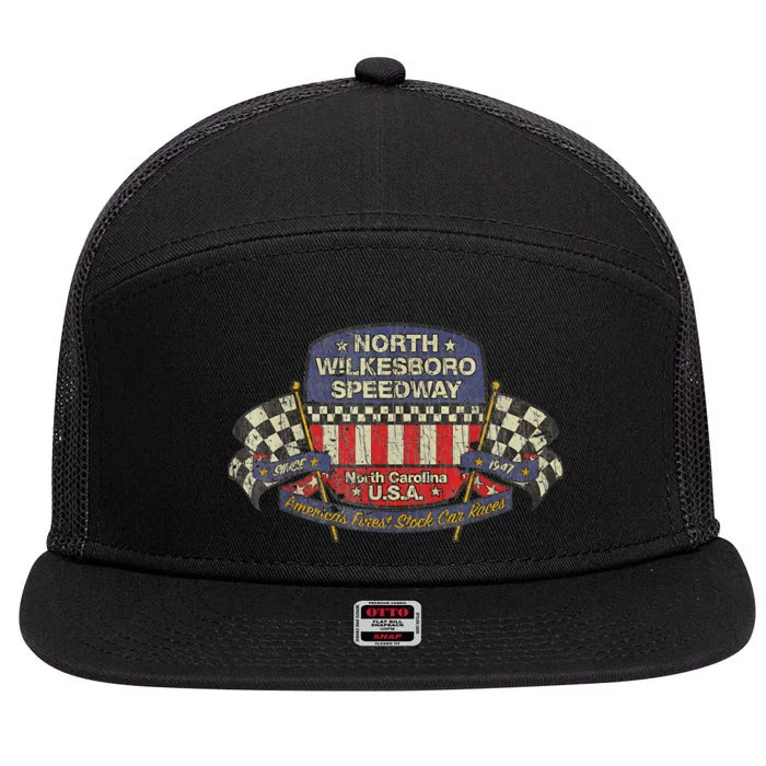 North Wilkesboro Speedway 1947 7 Panel Mesh Trucker Snapback Hat