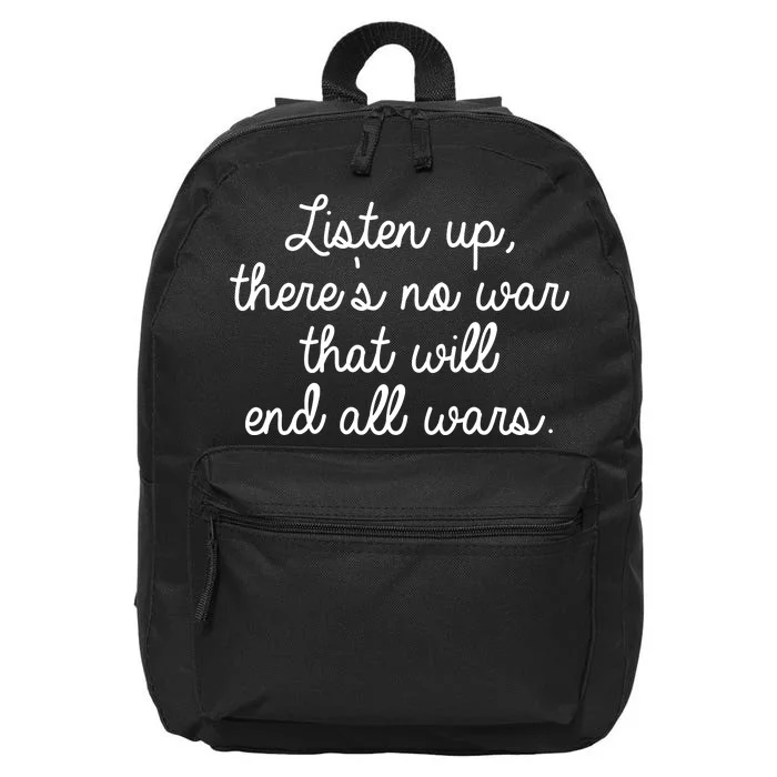 No War That Will End All Wars Quote 16 in Basic Backpack