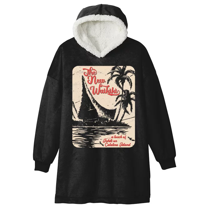 New Waikiki Tiki Bar Hawaiian Style Hooded Wearable Blanket