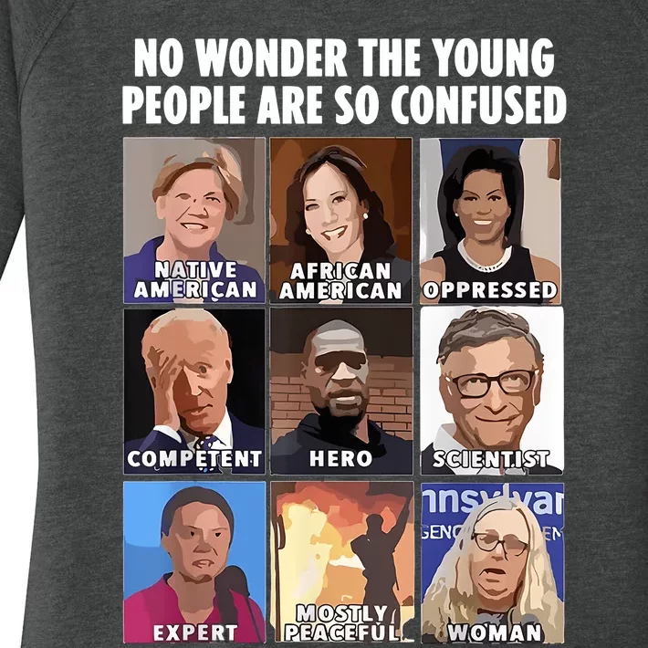 No Wonder The Young People Are So Confused Women's Perfect Tri Tunic Long Sleeve Shirt