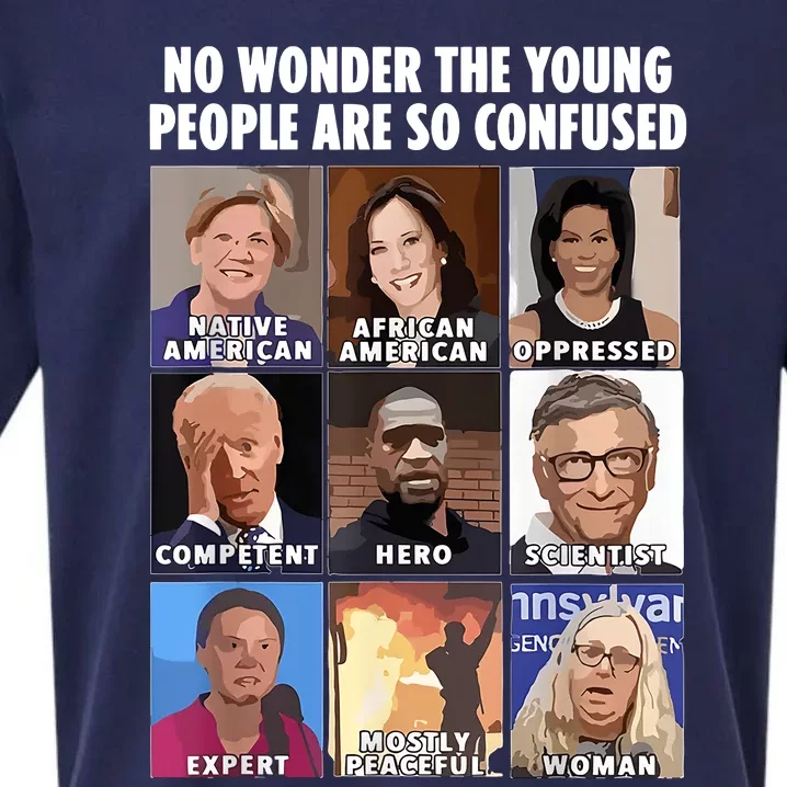 No Wonder The Young People Are So Confused Sueded Cloud Jersey T-Shirt