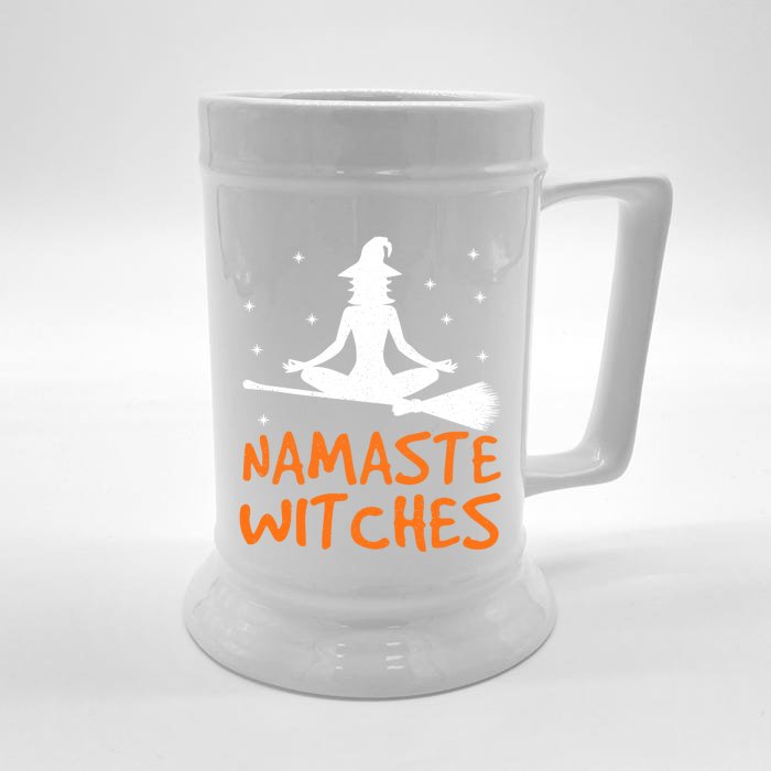 Namaste Witches Tee Cute Yoga Meditation Lover Pie Day Gift Front & Back Beer Stein