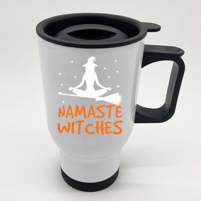 Namaste Witches Tee Cute Yoga Meditation Lover Pie Day Gift Front & Back Stainless Steel Travel Mug