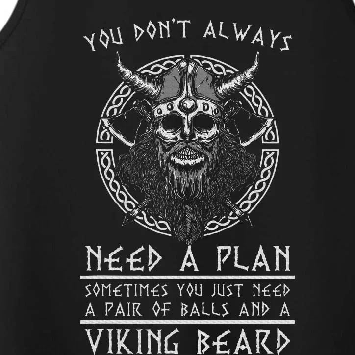 Nordic Warrior Viking Beard Gift Viking Performance Tank