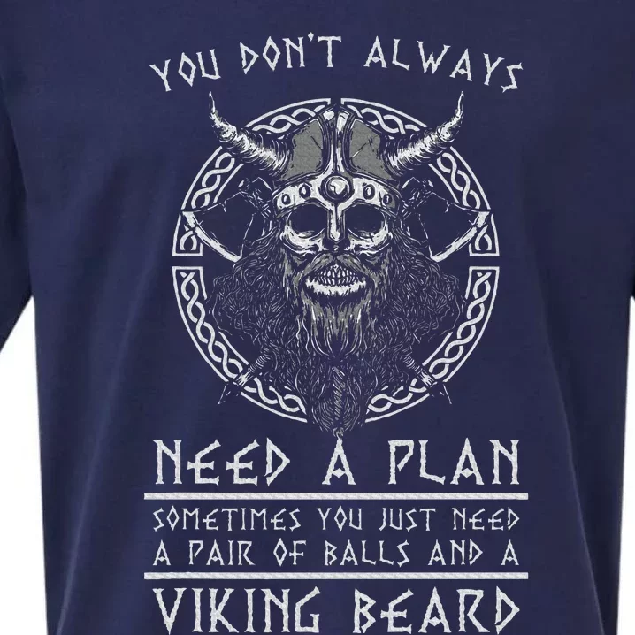 Nordic Warrior Viking Beard Gift Viking Sueded Cloud Jersey T-Shirt