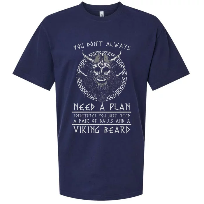 Nordic Warrior Viking Beard Gift Viking Sueded Cloud Jersey T-Shirt