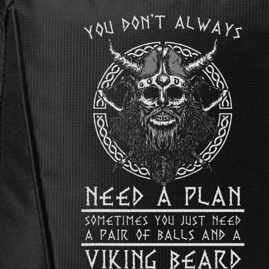 Nordic Warrior Viking Beard Gift Viking City Backpack