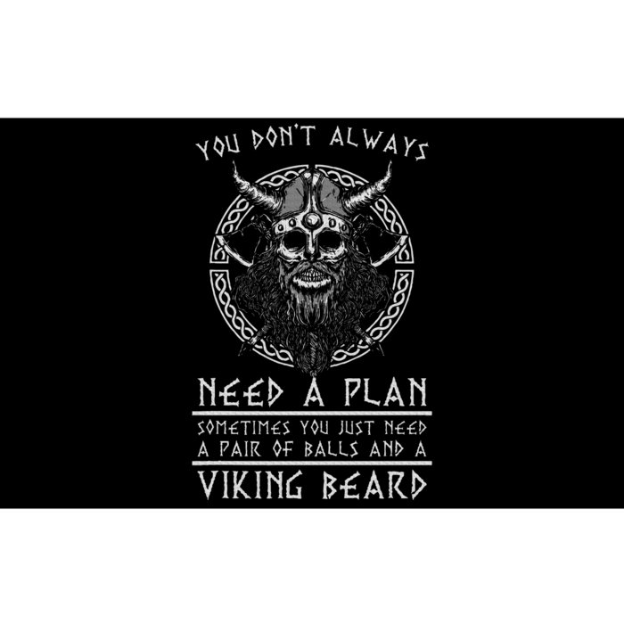 Nordic Warrior Viking Beard Gift Viking Bumper Sticker