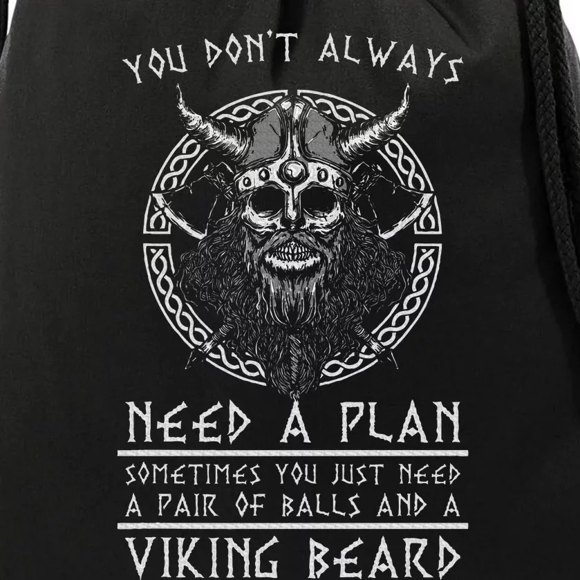 Nordic Warrior Viking Beard Gift Viking Drawstring Bag